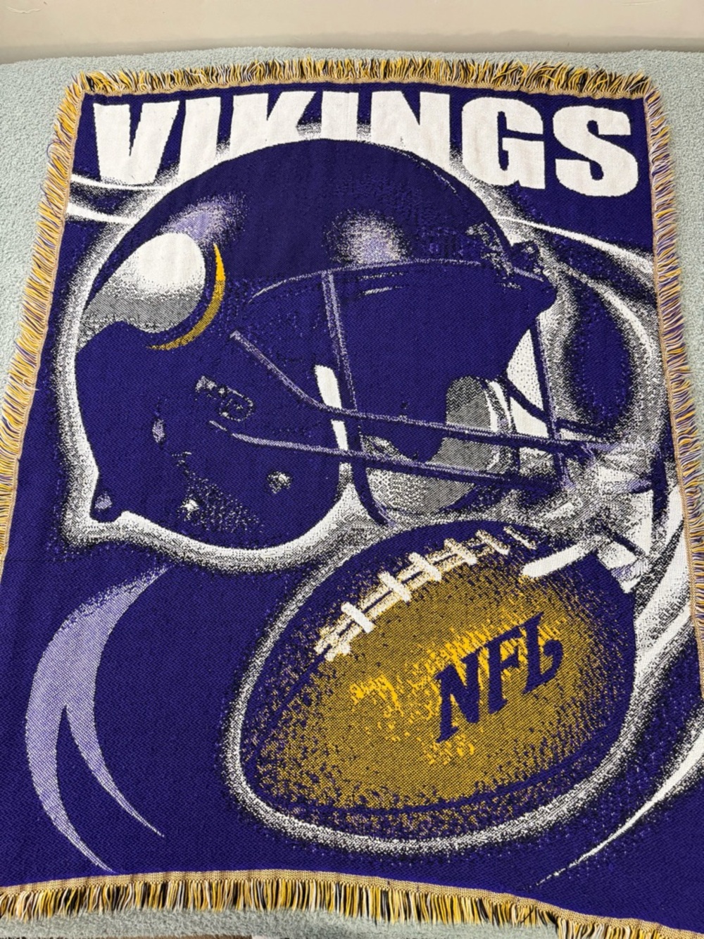 Minnesota Vikings Tapestry Throw Blanket W/ Fringe - 40" X 50"